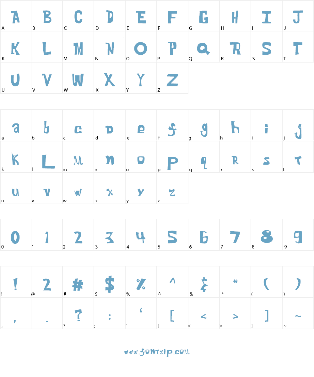 Chilled Hippie Font Character